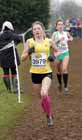 Kate Waugh (North East) on her way to finishing 3rd in the under-15 girls McCain World Cross Country Trials and Inter Counties, Cofton Park, Birmingham.